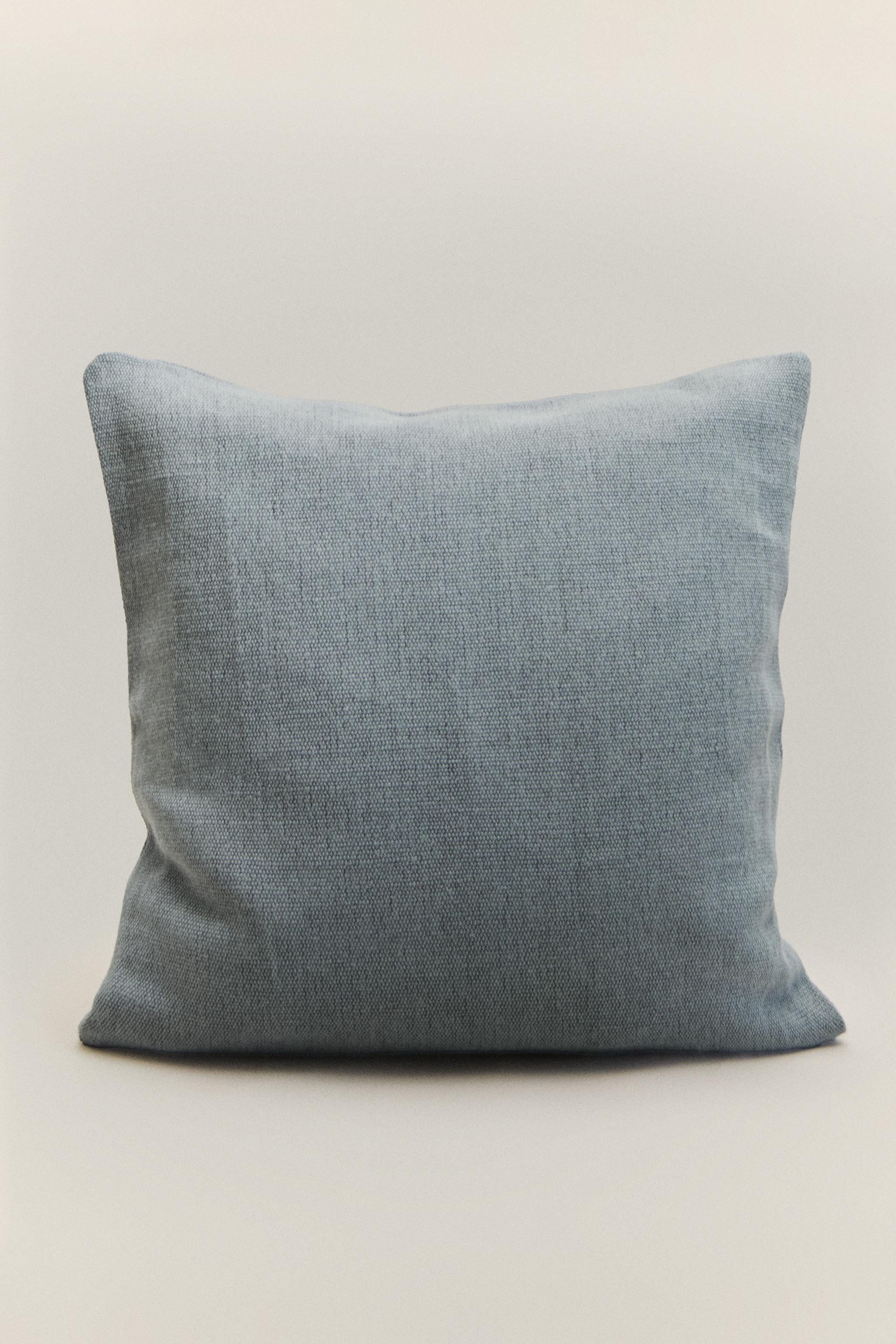 JUTE AND COTTON THROW PILLOW COVER